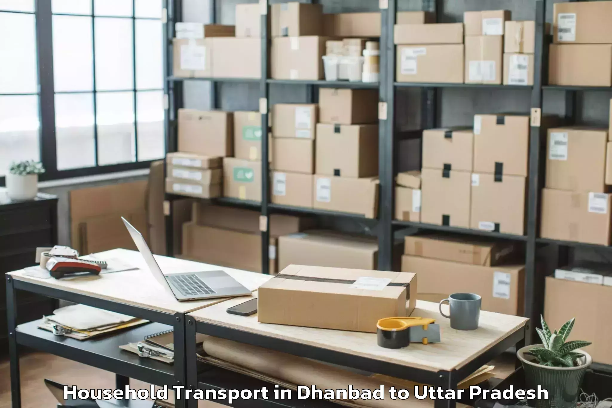 Book Dhanbad to Budaun Household Transport Online